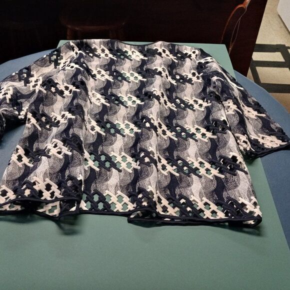 Alfred Dunner Light Blue and white Jacket - Picture 6 of 6